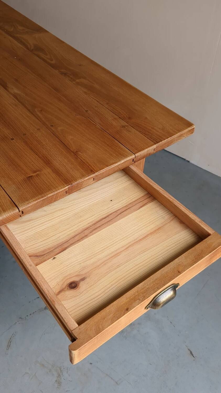 Cherry wood farmhouse table