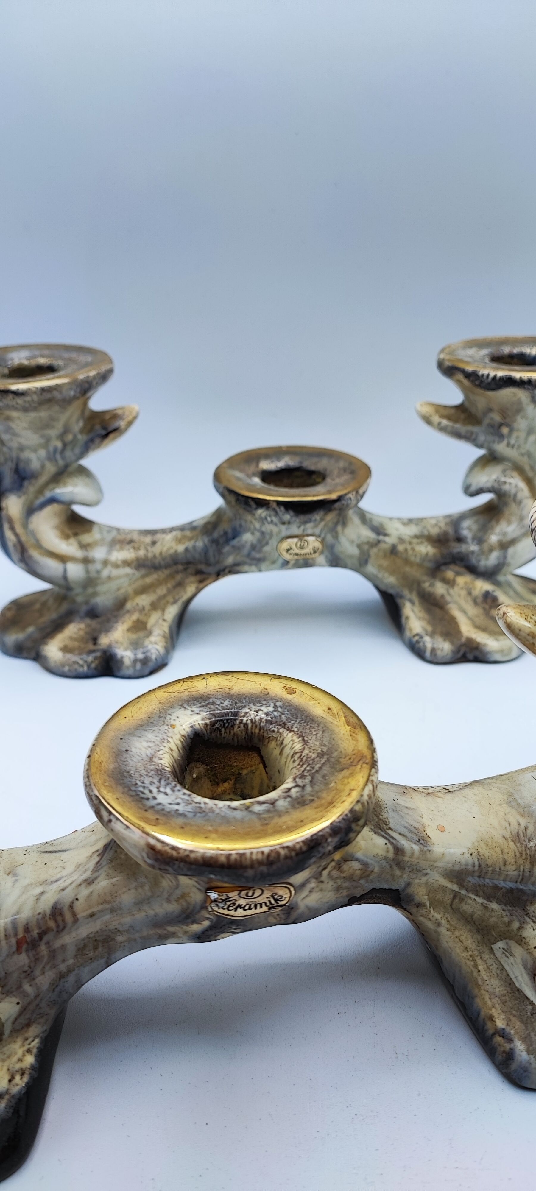 Pair of U Keramik candlesticks