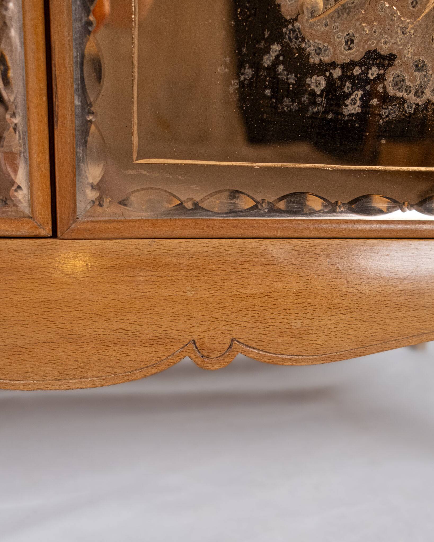 Art Deco wardrobe or cabinet with mirrors, France, 1920-1930s