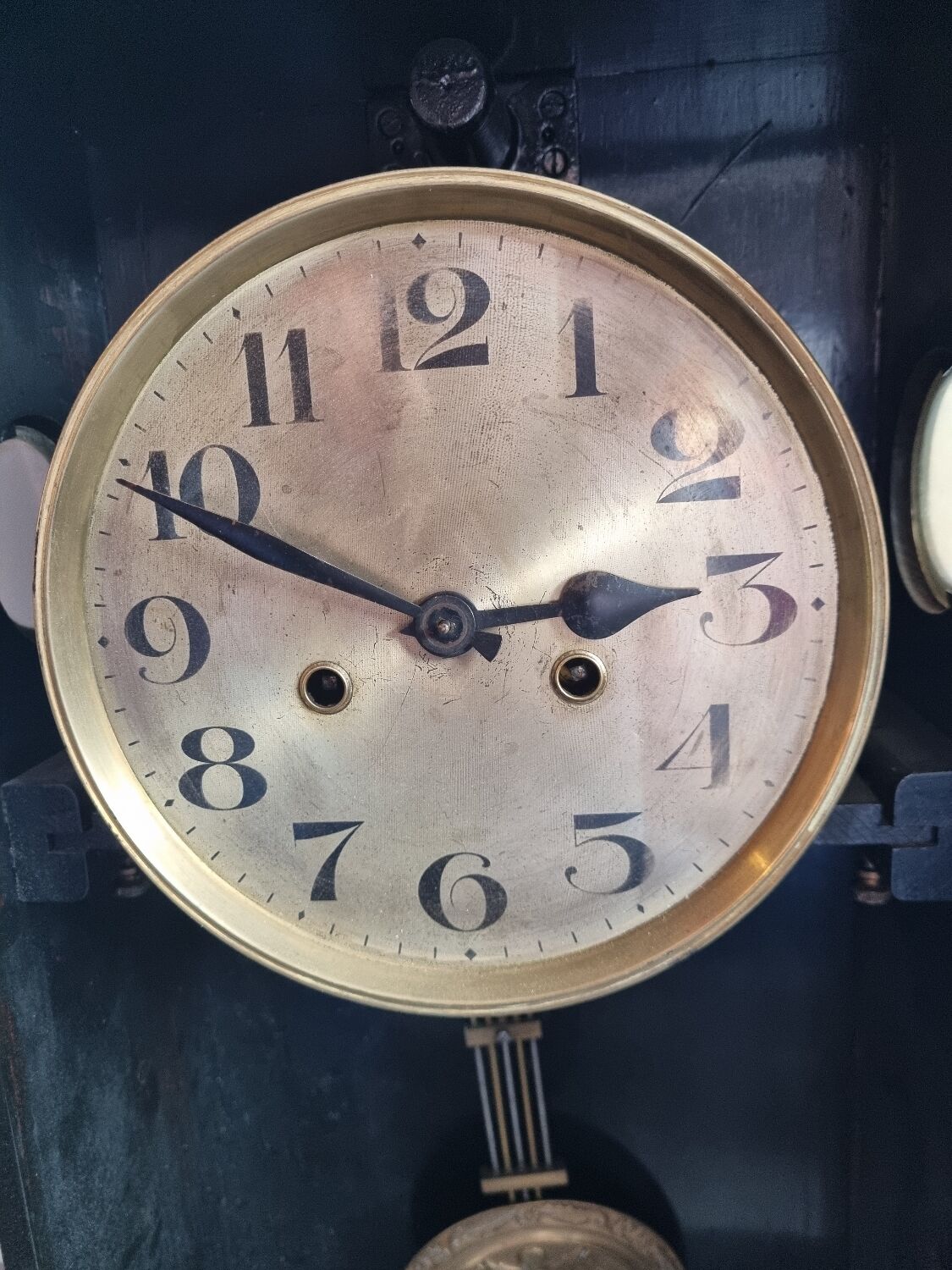 Pendule Napoléon III bois noircit