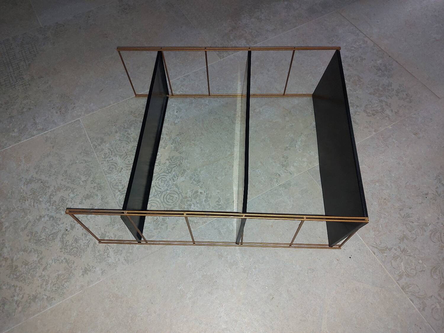 Vintage string metal shelves
