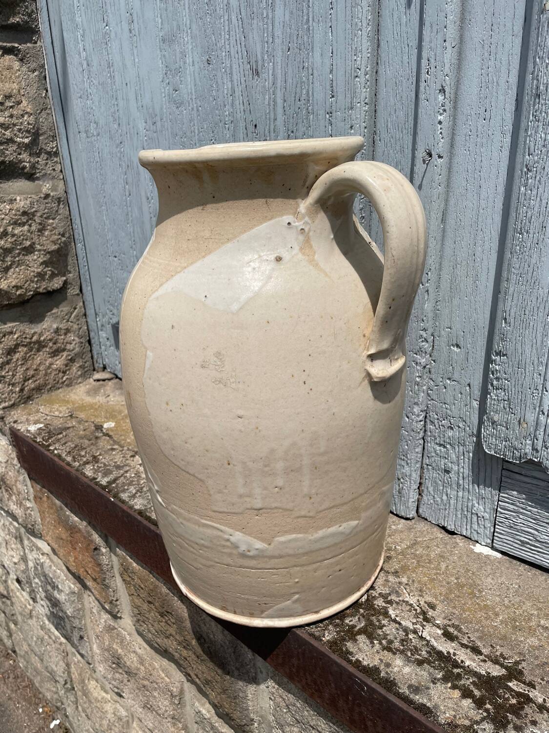Large glazed stoneware jug jar