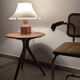 Danish teak table lamp with flared methacrylate shade 1960s