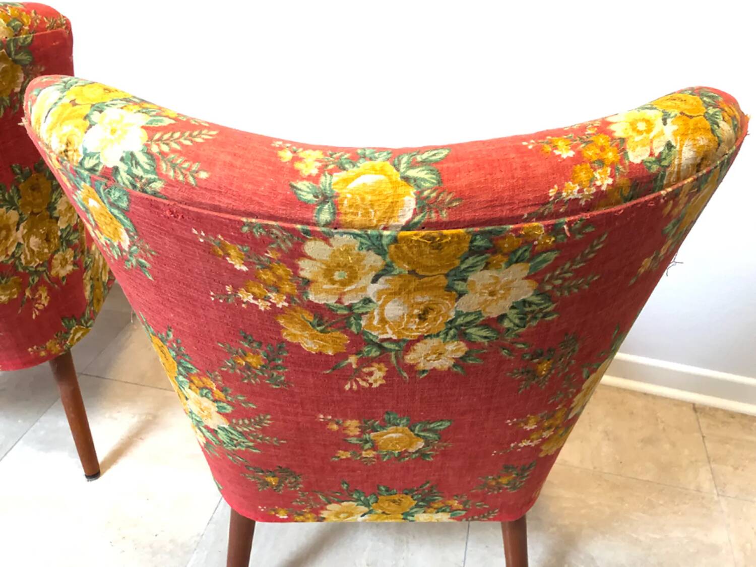 Floral cocktail armchair, 1970