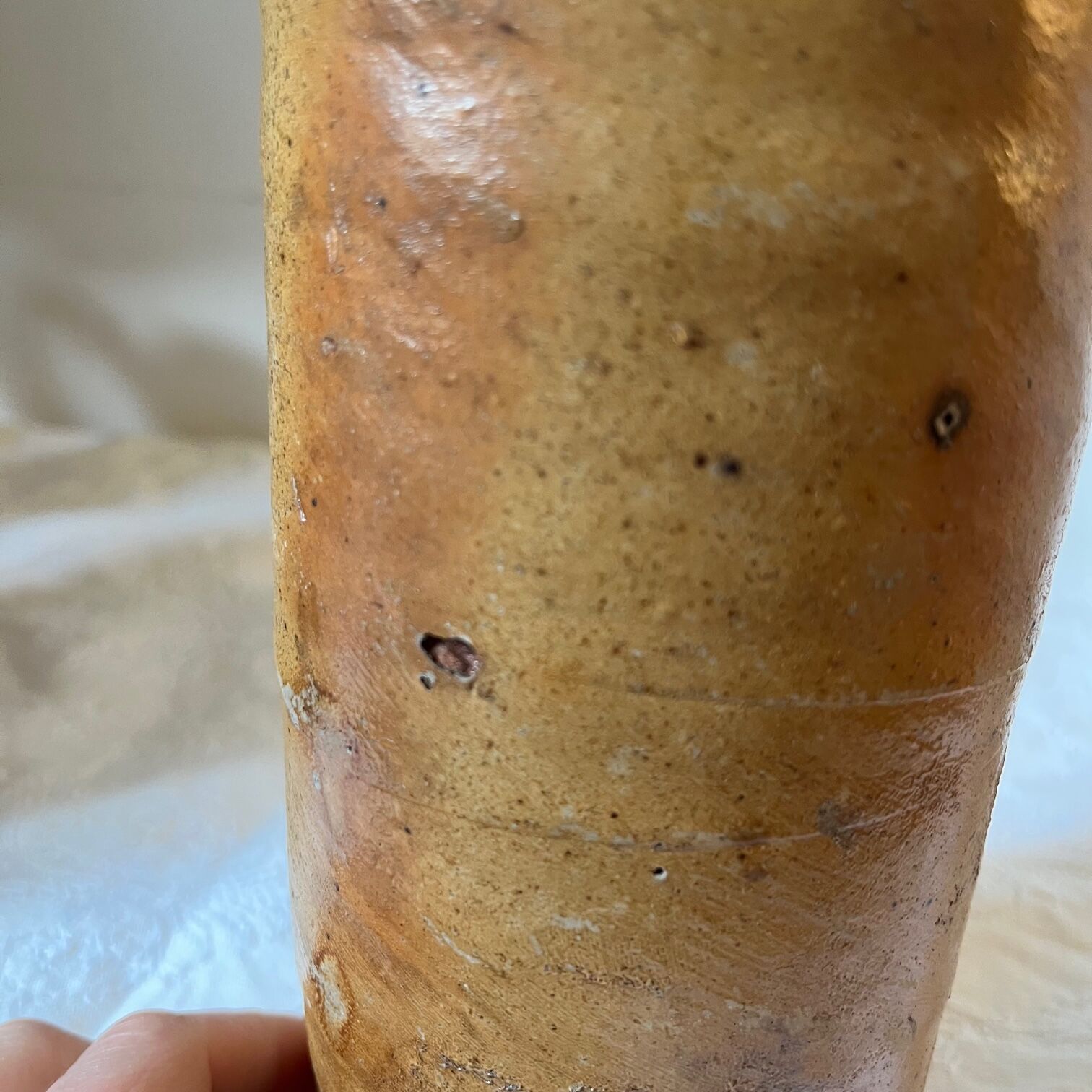 Old stoneware bottle from German Herzogthum Nassau Selters - early 19th century.