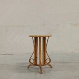 Bamboo and rattan pedestal table