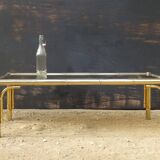 Table basse métal doré façon bambou 70/80's