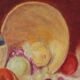 Original Swedish oil on canvas – “Still Life with Fruit and Bottle” by A.K. – vintage & framed – 40 × 48 cm (15.7" × 18.9")