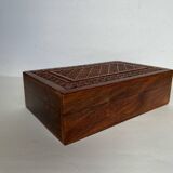 Carved wooden jewelry box