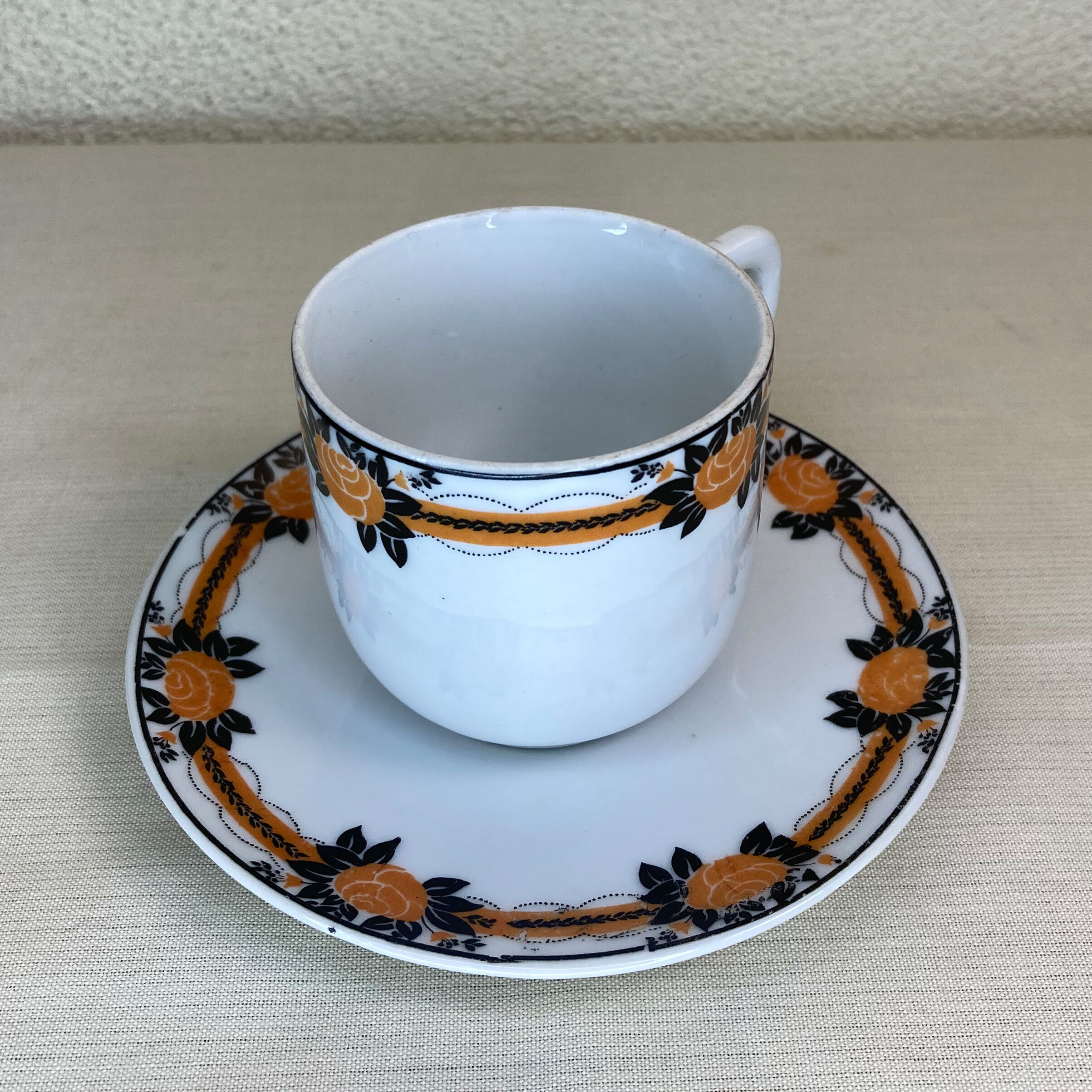 Service à café porcelaine de Ste Foy Limosa, 12 tasses avant 1960