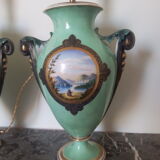 Pair of legs of porcelain lamps from Paris