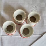 Porcelain diabolo egg cup, set of 4