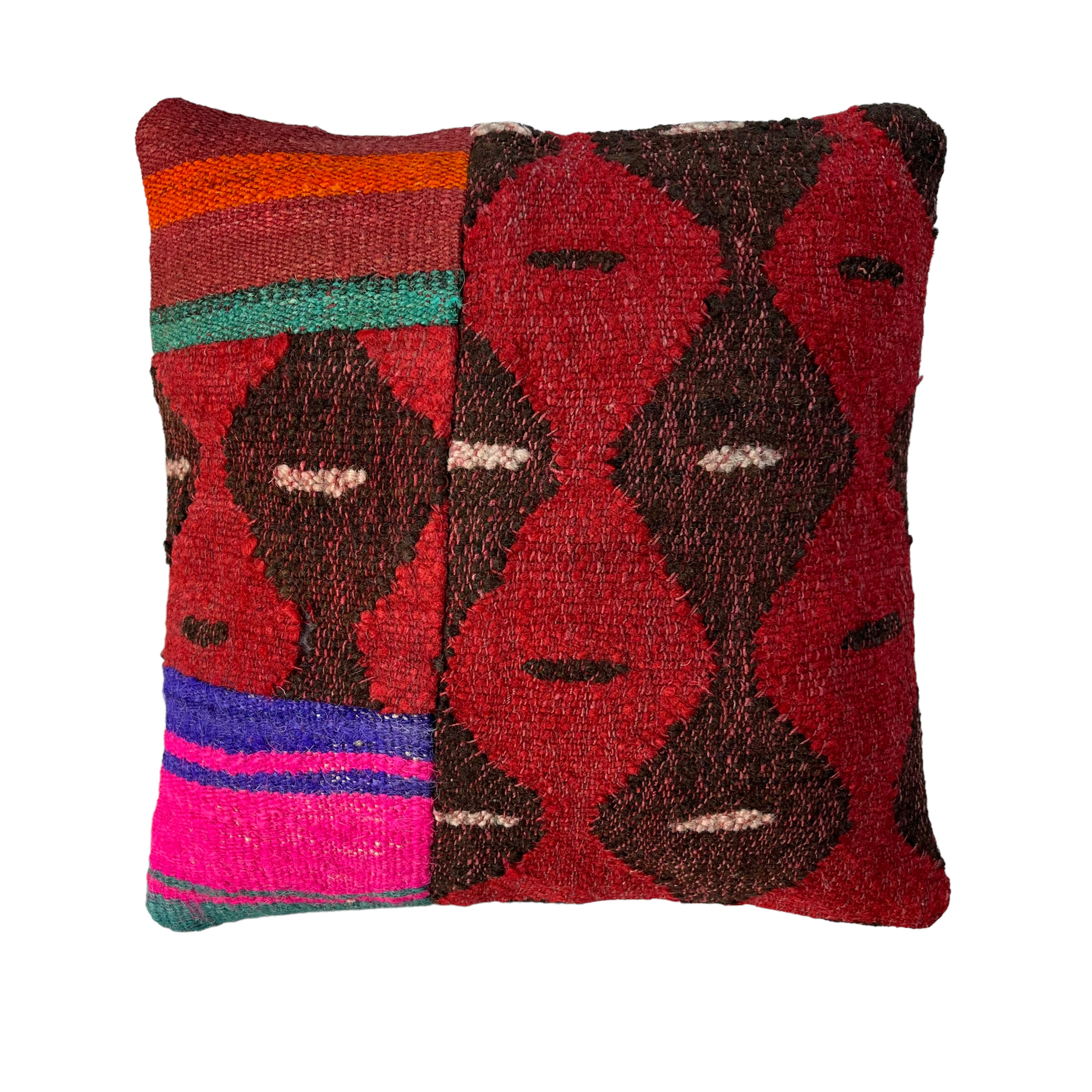 Vintage turkish kilim cushion cover 40 x 40 cm