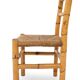 Chaises vintage en rotin et paille tissée, années 1960, lot de 4