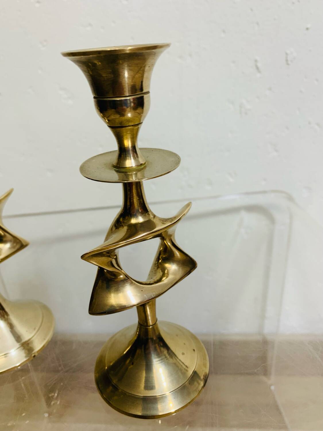 Pair of designer candlesticks