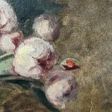 HST painting "Composition with roses" 19th/20th century with frame