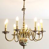 Large Dutch 8-branch chandelier