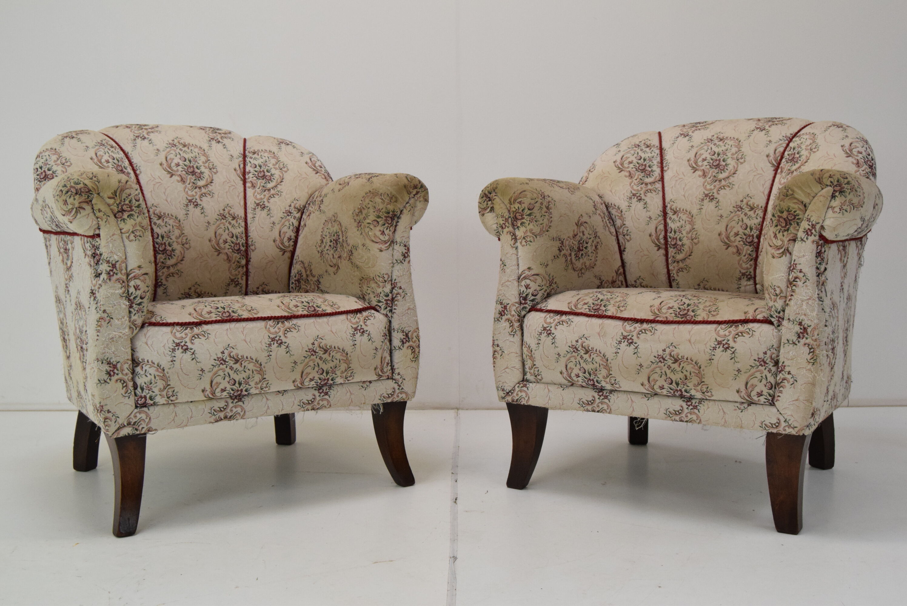 Pair of Mid-century Armchairs,Czechoslovakia,1950's.