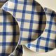 Set de 7 assiettes 1960 en faience vichy