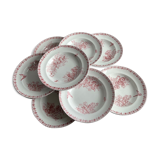 Set of 8 hollow plates - Onnaing Moisson Terre de fer