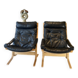 Pair of large Siesta armchairs, Ingmar Relling, perfect condition
