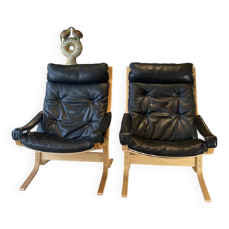 Pair of large Siesta armchairs, Ingmar Relling, perfect condition