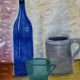 Swedish Mid-Century Oil on Canvas " Still life" Vintage and Framed