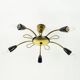 1950s sputnik spider CEILING LAMP brass stilnovo ära mid century