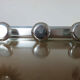 Coat rack in chromed metal, 3 hooks 70s
