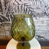 Khaki green empolied vase h=33cm