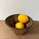 Panier bol en jonc tressé vintage