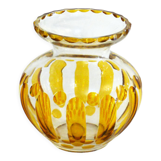 Czech carved vase