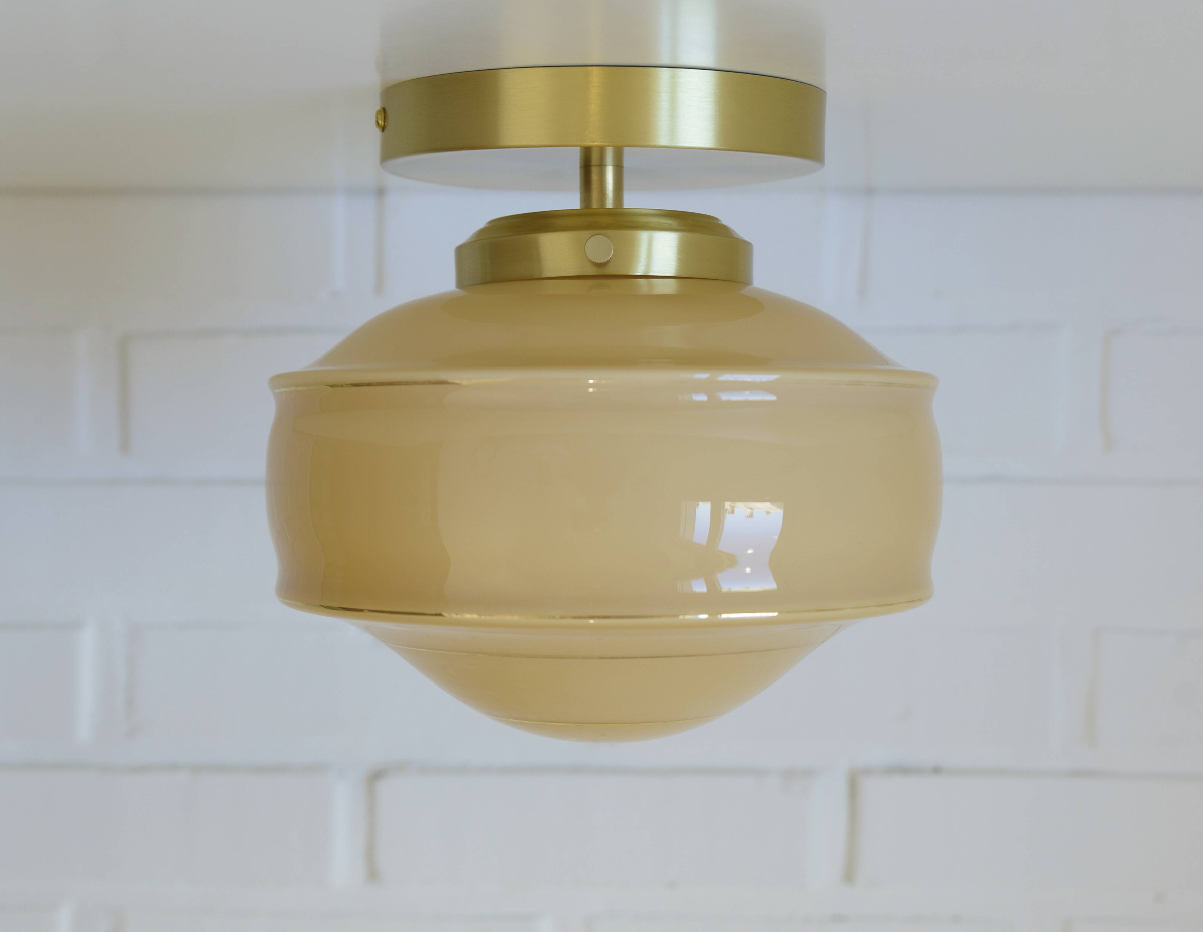 Semi flush mount Art Deco sconce 1940s antique lighting redesigned lamp