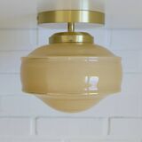 Semi flush mount Art Deco sconce 1940s antique lighting redesigned lamp