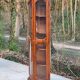 Quarter-round corner display cabinet in solid wood