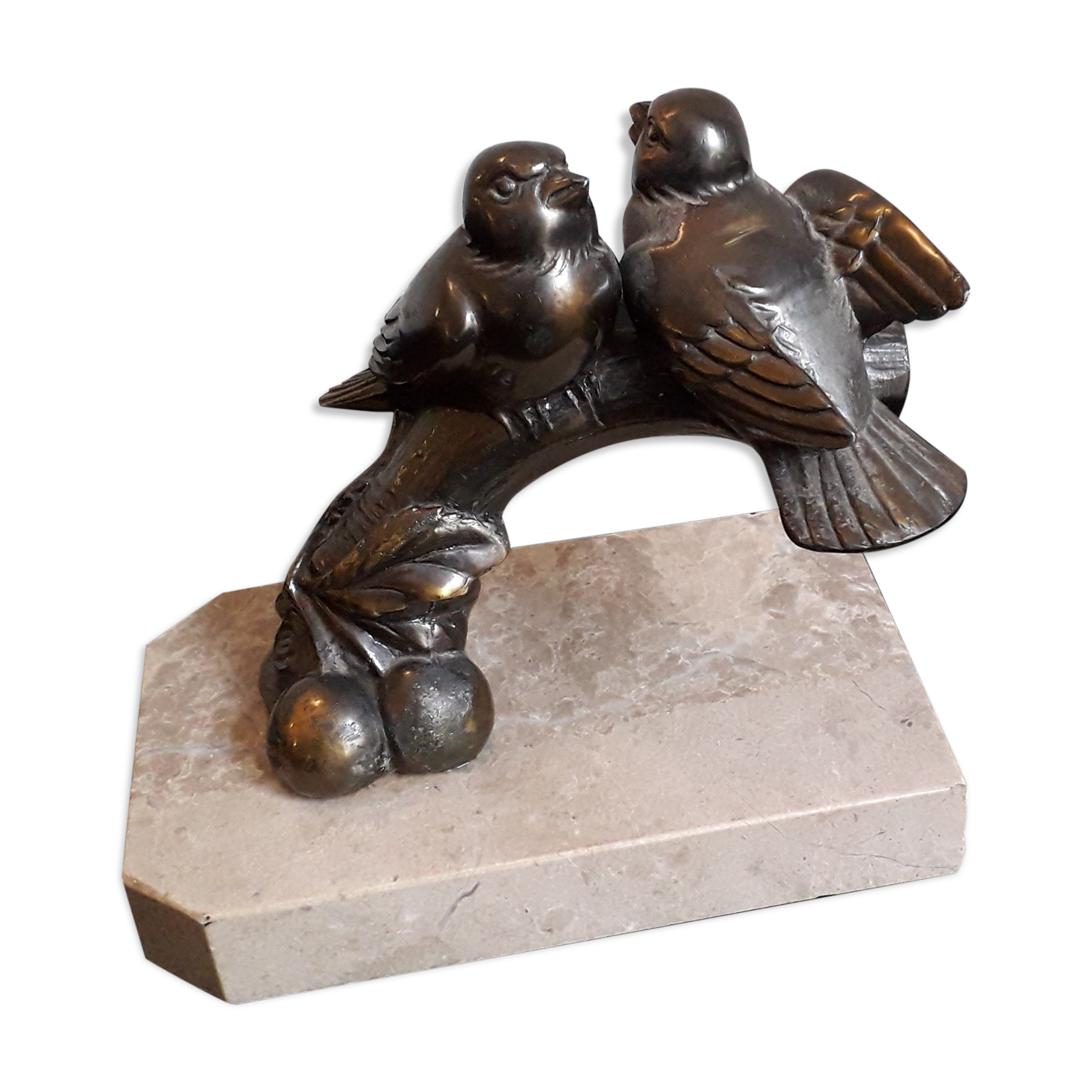 Book clamts in regulation and marble signed Balles art déco