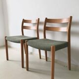 Pair of chairs by JL Moller for Hojbjerg Denmark 1960s teak