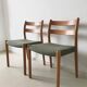 Pair of chairs by JL Moller for Hojbjerg Denmark 1960s teak