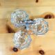 Old Crystal and Silver Metal Salt Cellar Condiments Salt Pepper