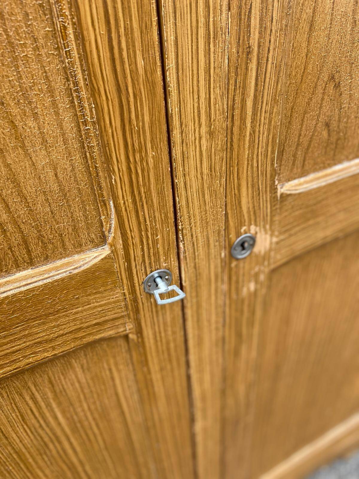 Parisian wardrobe Closet cloakroom wooden workshop Mid-century vintage Scandinavian 1950