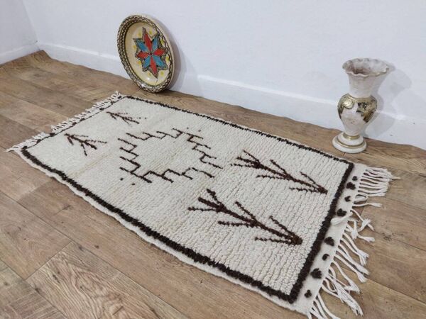 Tapis berbère laine fait main 133x70 cm