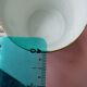 Haviland coffee cup and saucers - midnight blue collection - porcelain limoges