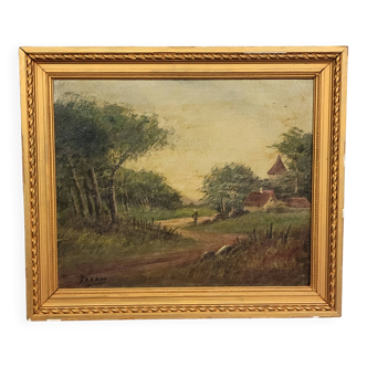 HC Darn (No. 2): Oil on canvas depicting a lively countryside landscape