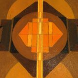 Oil on panel, Jean Boquet "Geometric Abstraction", c. 1945