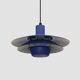 Blue coloured top design lamp by Jeka Metaltryk - Model Viola type 3013-P -