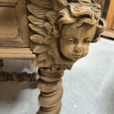 19th century desk in natural solid walnut.