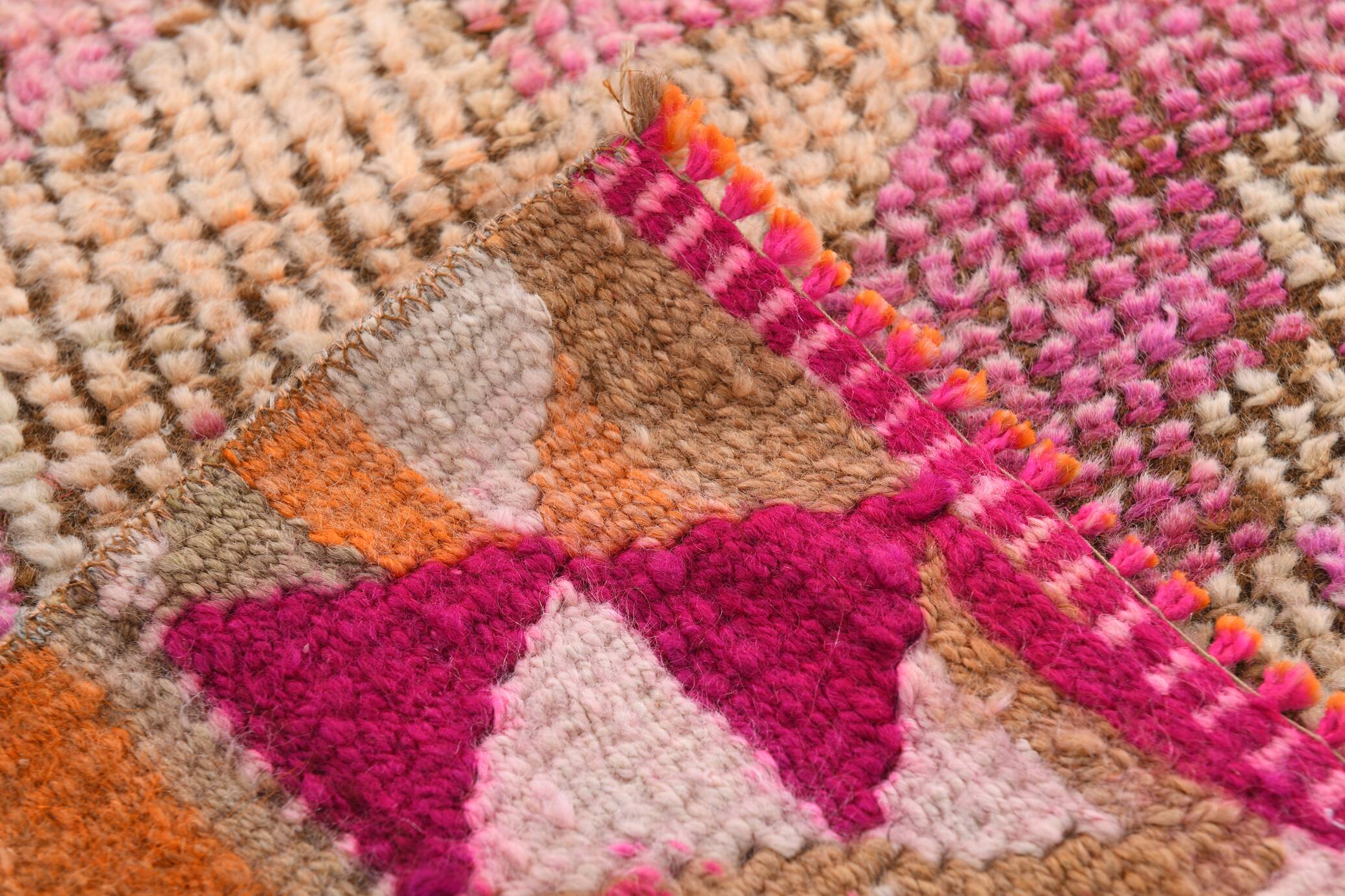 Pink Orange Vintage Runner Rug 95x363Cm SK 18096