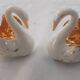 Pair of 2 old Limoges porcelain salt cellars