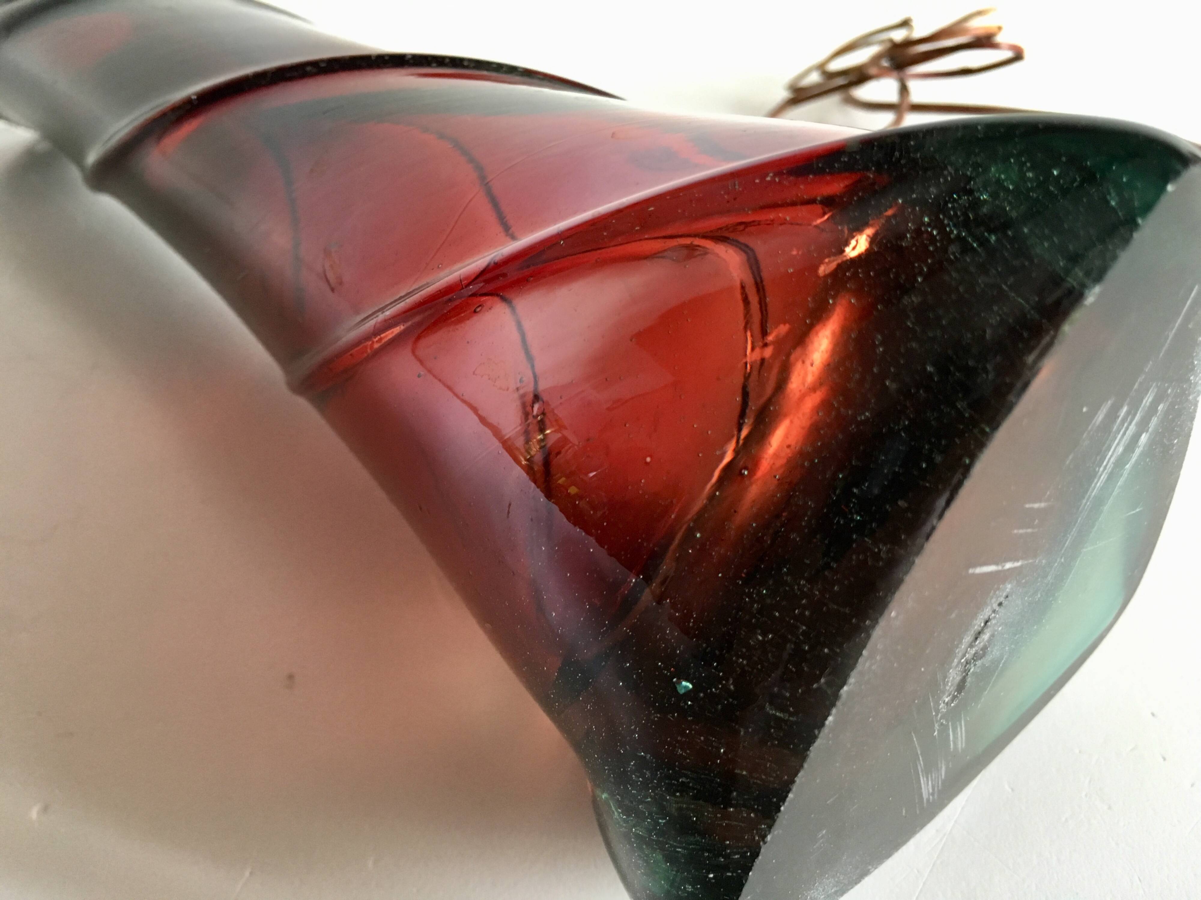 Modernist art deco crystal vase