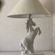 White ceramic zoomorph lamp